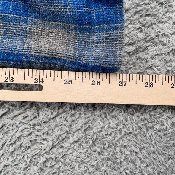 Kavu Pants Mens Medium Blue Gray Plaid Lounge Drawstring Casual Woven Cotton - Picture 5 of 10